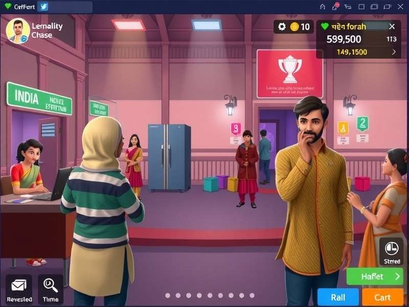 City Heartthrob Chase gameplay screenshot showing character interactions